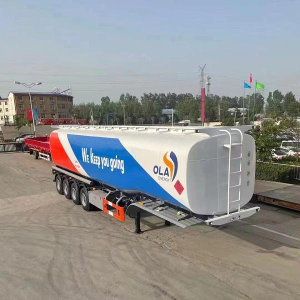Large Oil Fuel Delivery Truck Tanker 4 Axis Semi Trailer