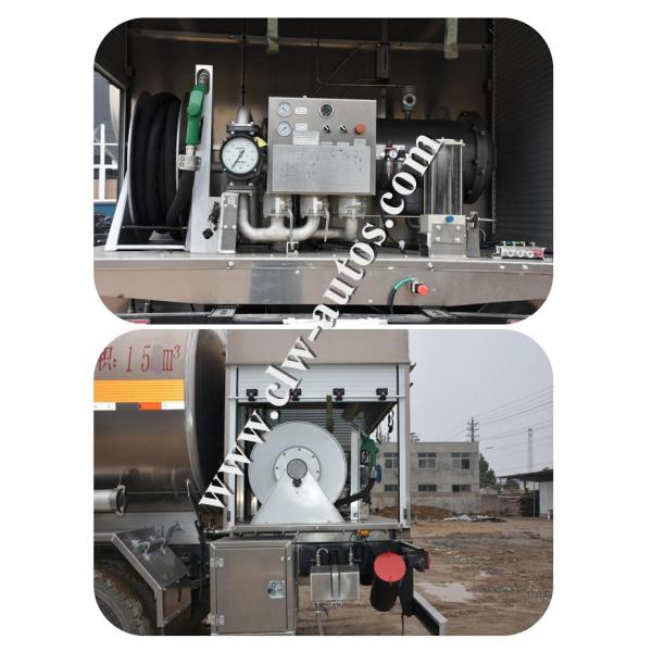 10 Tons 15CBM Fuel Delivery Truck , Aviation Kerosene Fuel Dispenser Truck