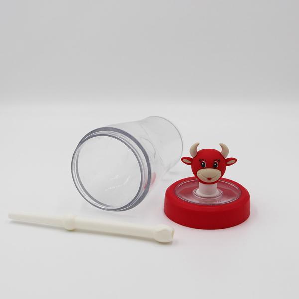 Portable 430ml Cartoon Plastic Water Bottle Lovely Kids BPA Free