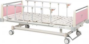 Quality Two Function Pediatric Hospital Bed , Pink Movable Hospital Bed With Wheels wholesale