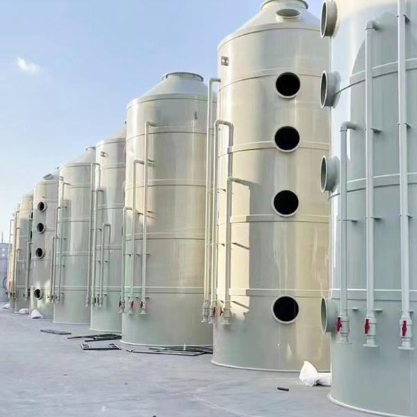 Eco Friendly Deodorizing Equipment Acid Waste Gas Purification Spray Tower