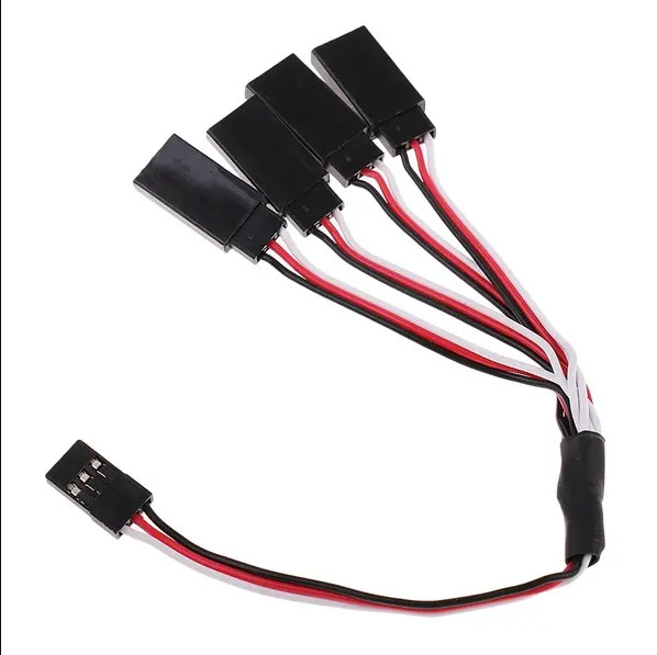 Low Voltage RC Servo Extension Cable JR / Futaba 1 Male To 2 Female Y Lead