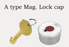 1108 Magnetic Lockable Brass Valve Multi-turn Metal to Metal Stop Type F x F Threaded with Three Lock Caps for Option 1