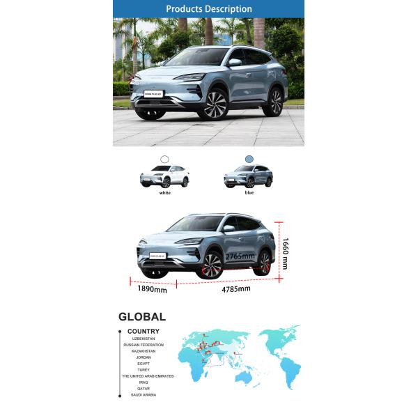 Safety Compact Fully Electric SUV 150kw / 160kw Max Power BYD Song 2023