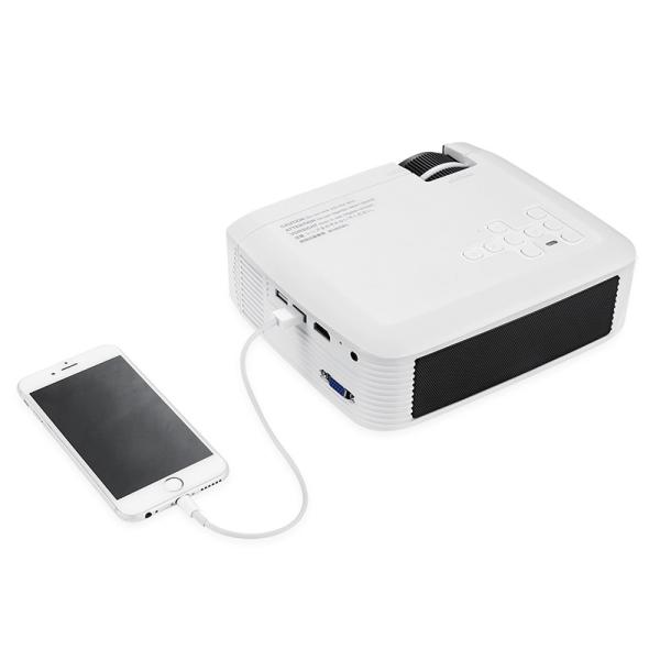 RGB LED 1600 Lumen FHD 720P Home Theater Projector