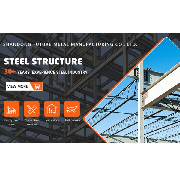 Solid H-Shape Steel Beam Gas Station Canopy Steel Structure Frame House