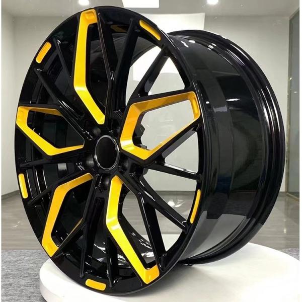 Custom special milling colour gloden blue Forged Wheels