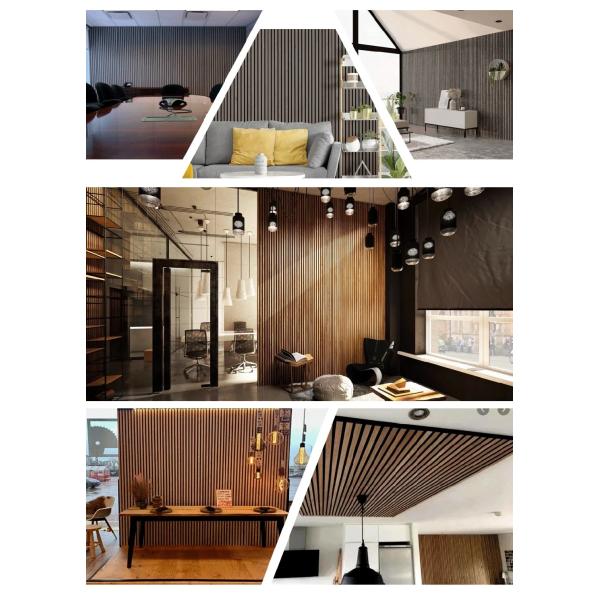 Fire-Resistant Home Theater Acoustic Foam Wood Wall Board with Glue Installation