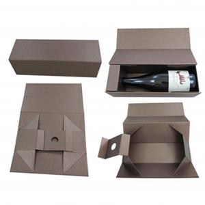 Quality Collapsible / Foldable Paper Gift Box C1S Paper Wine Boxes wholesale