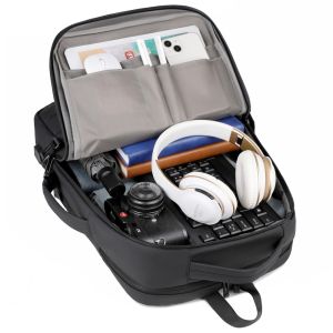 College Business Black Anti-Theft Waterproof Lightweight Laptop Backpack with