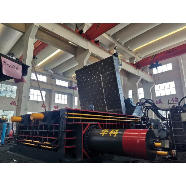 500x500mm bale Automatic Scrap Metal Baler Machine With Double Main Cylinder And Front Turn Out Bale Ejection