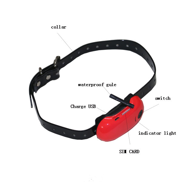 Lightweight Dog GPS Tracking Device , Real Time GPS Positioner with Charge Cable