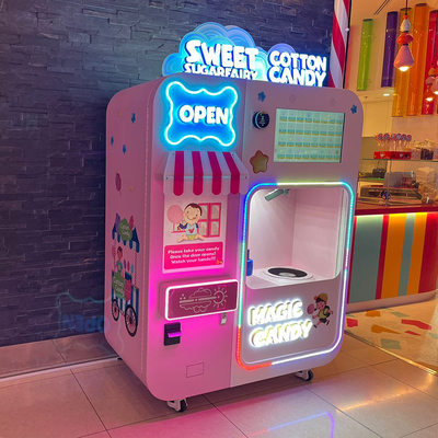 Fully Automatic Commercial Cotton Candy Vending Machine With Three Payment Module