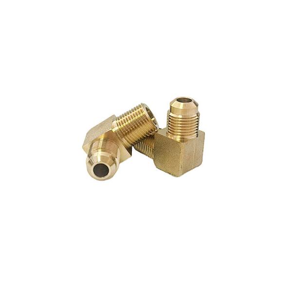Brass 90 Degree Elbow 3/8NPT Male 3/8'' Flare Pipe Fittings