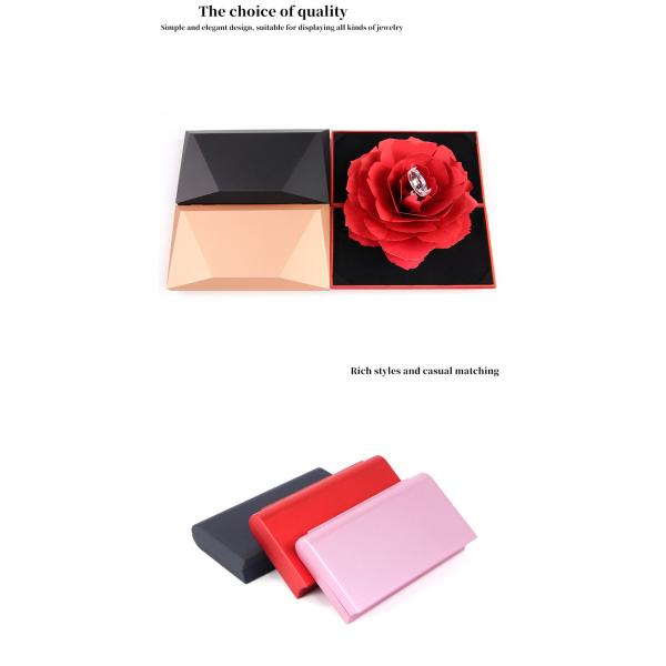 OEM Black Safflower Jewelry Packaging Case Rose Flower Gift Box For Jewellry