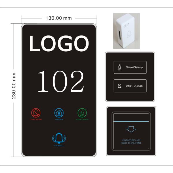 LED Touch Hotel Room Door Signs DND Switch Neon House Number Signs