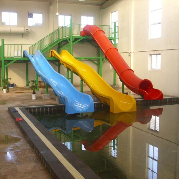 Mini Water Park Equipment Fiberglass Swimming Pool Slide For Kids Playground