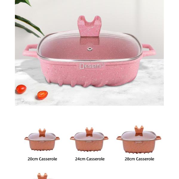 Wholesale Multifunction Pot And Pans Set 22pcs White Cooking Pot Sets Non-Stick Aluminum Cookware Sets