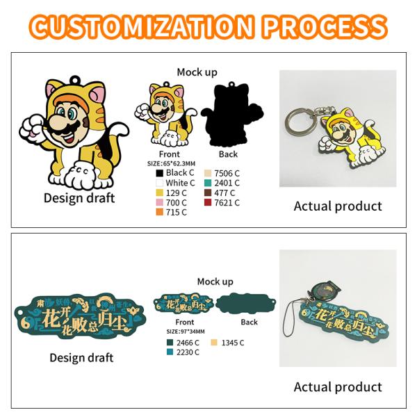 PVC Key Chain Manufacturer Wholesale Cheap Custom Promotional Giveaway 2D 3D Silicon Rubber Soft PVC Keychain