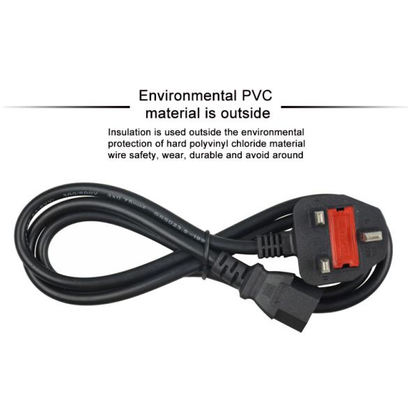 3 Prong ASTA Power Cable AC UK Laptop Power Cord For Computer Charger