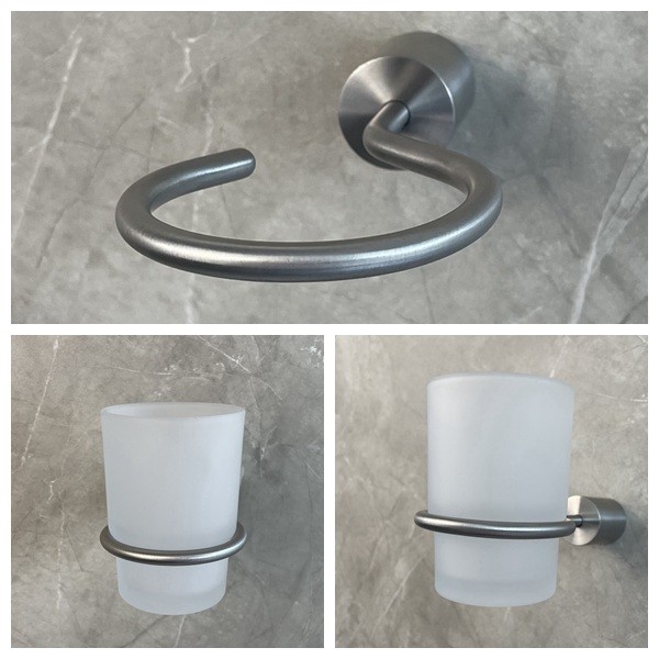Launtatty Modern Bathroom Tumbler Holders Wall Mounted Durable
