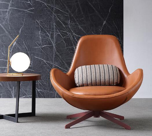 Northern Europe style new design living room leisure egg chair indoor bedroom cafes iron upholster and iron leg