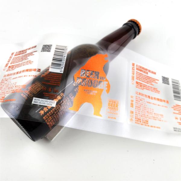 Custom Transparent Self Adhesive Labels Waterproof Custom Wine Labels