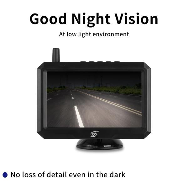 Wireless Digital 5 Inch HD Wireless Monitor Waterproof Rotate Bracket