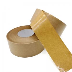 Quality Self Adhesive Brown Paper Packing Tape Fiberglass Reinforced Flatback Kraft Packing Tape wholesale