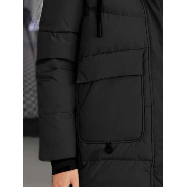 Bio Womens Black Puffer Jacket 83cm 85cm 87cm 89cm Long Padded Coat