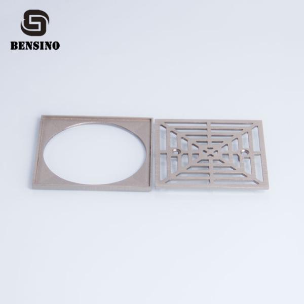 Swimming Pool Gutter Square Brass Floor Drain Strainer 5.4mm Thickness