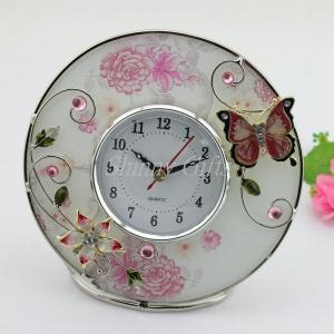 Quality Shinny Gifts Home Decorative Round Shape Desk Clock wholesale