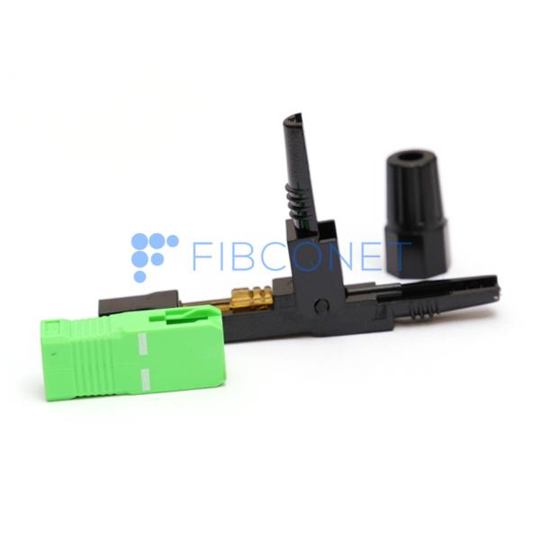 FTTH Single-Mode Waterproof SC APC Fiber Optic Fast Connector with Grinding End-Face