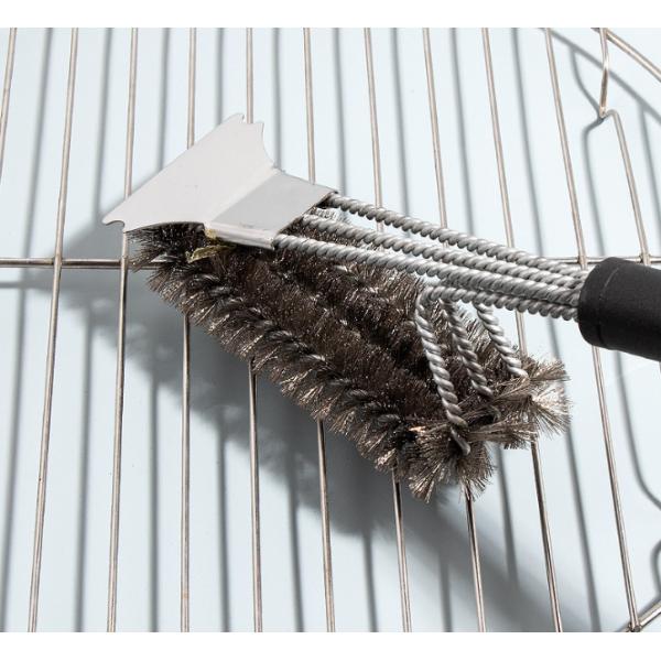304 Stainless steel Cleaning Brush with Scraper BBQ Brush Oven and Grill Net Cleaning Tools