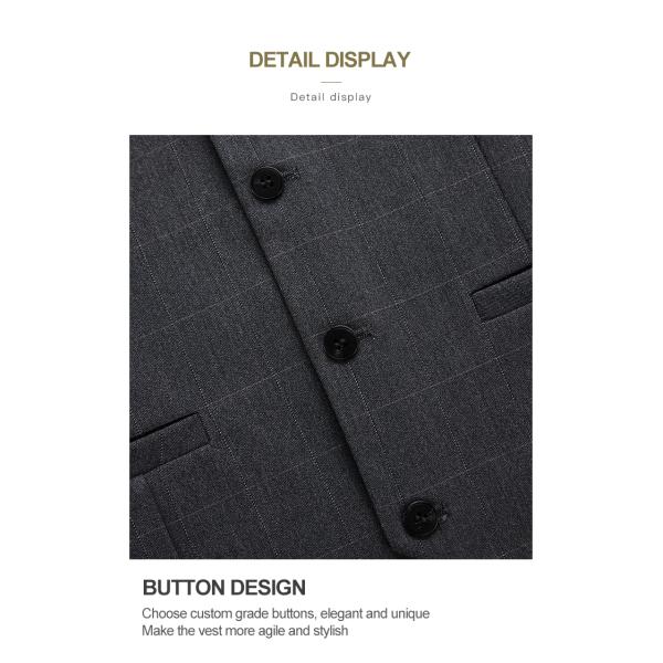 Customized Color Men's Plaid Suit Vest for Business Banquet in Retro British Style