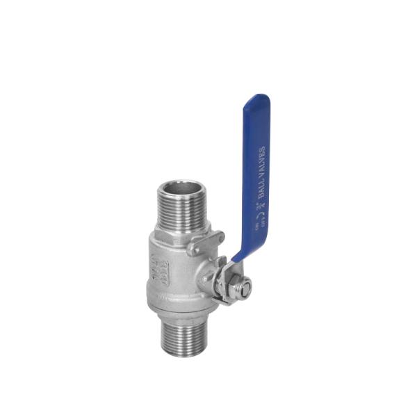Full Bore 2PC Male Threaded Ball Valve Stainless Steel 304 316 1000wog PN1.0-32.0MPa