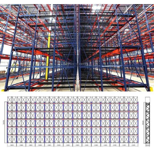 B58：Push Back Racking Metal Pallet Racks Adjustable Push Back Rack Warehouse Storage Racks Industrial Pallet Racking