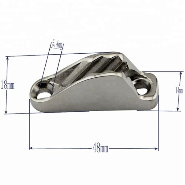 Finish Polish Heavy Duty Stainless Steel Mini Boat Sailing Wire Rope Clamp Cleat