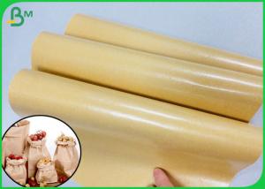 Quality PE Coated Food Packing Paper / PE Coated Brown Kraft Paper With FDA Certification wholesale