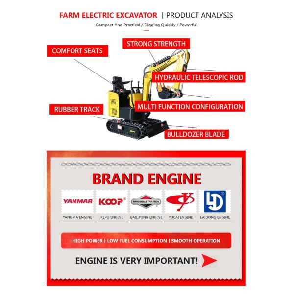 Electric Excavator Mini ZM10 Earth-Moving Machinery Small Household Excavators Wirh Spare Parts