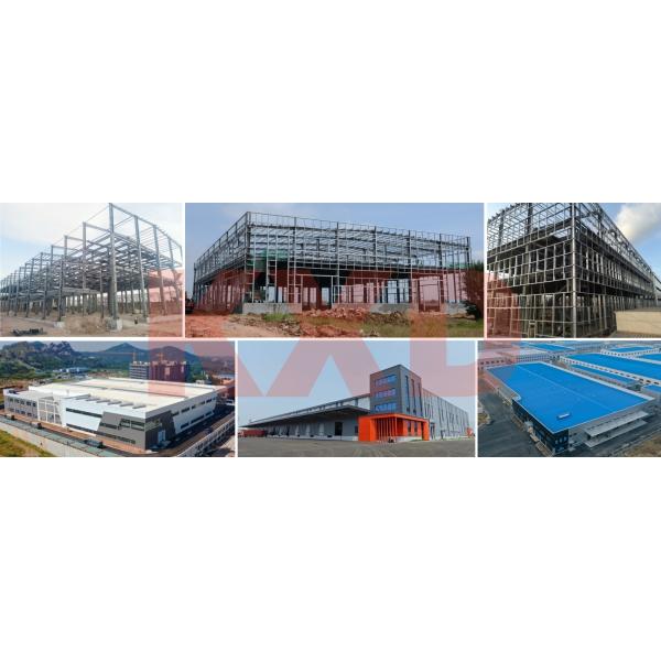 Muti Span Steel Frame Warehouse Factory With Free Architectural Design
