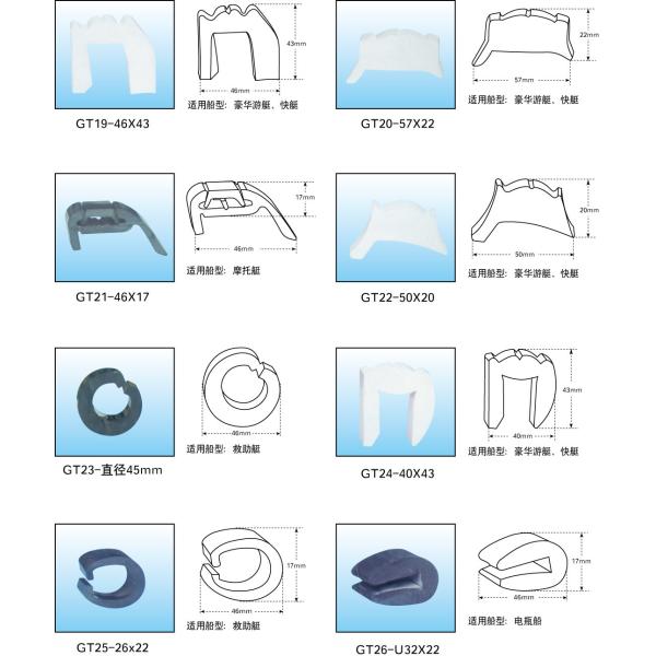 Customized Size Rear Dock Mounted Fender Pad Bump Stop Marine Dock Bumper