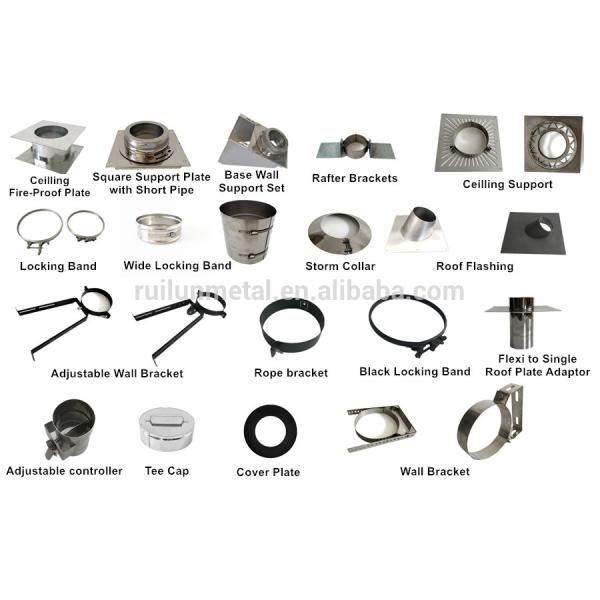 SUS304 1.2mm Thickness Stainless Steel Stove Chimney Pipe