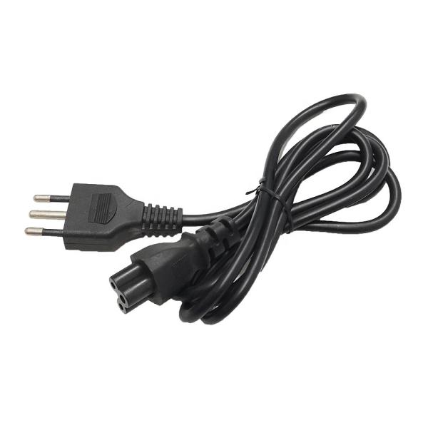2 Pin Brazil Plug Inmetro Power Cord For Consumer Electronics