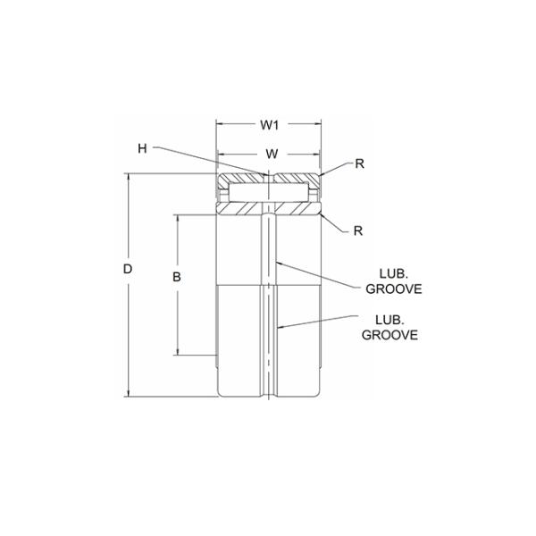 52100 Heavy Duty Needle Bearing Radial Cylindrical Roller Bearings Single Row MR 22 N Narrow Width