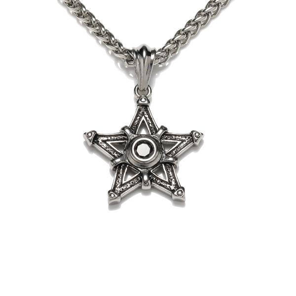 Custom fashion jewelry stainless steel necklace star pendant necklace