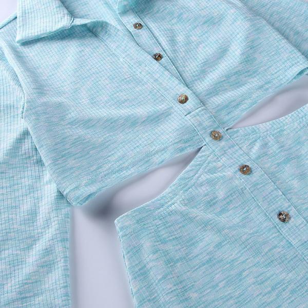 Single Breasted Sexy Ladies Long Sleeve Dress Slim Waist Cutout V Neck