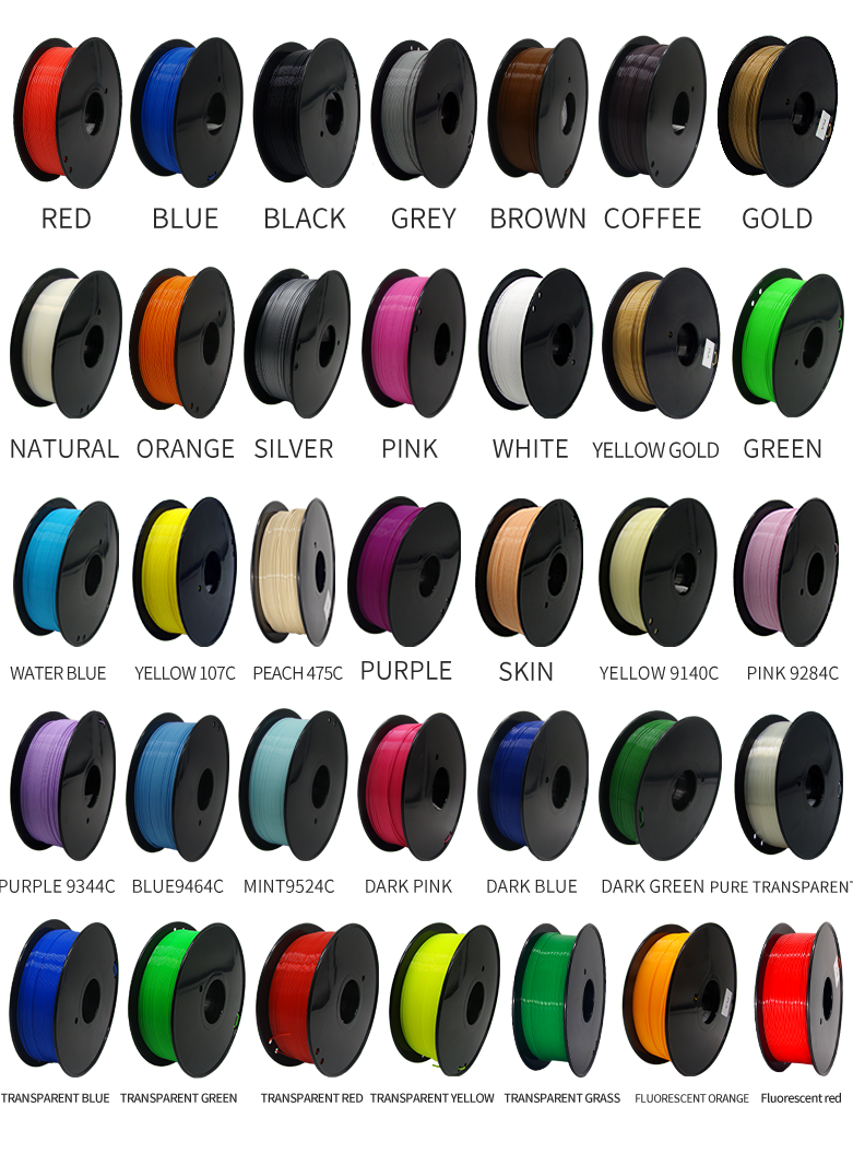 PINRUI 3D Printer Filament 1.75mm Glow Clear PETG and PA Material for 3D Printing