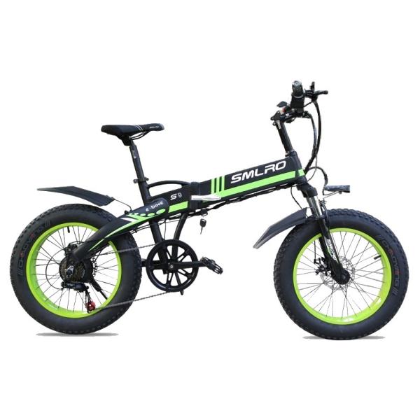 Disc Brake 20 Inch Folding Electric Bike , Brushless Geared 500w Fat Tire Ebike