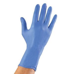 China Pre Powdered Ambidextrous  Hardy Nitrile Disposable Gloves Easy Donning on sale